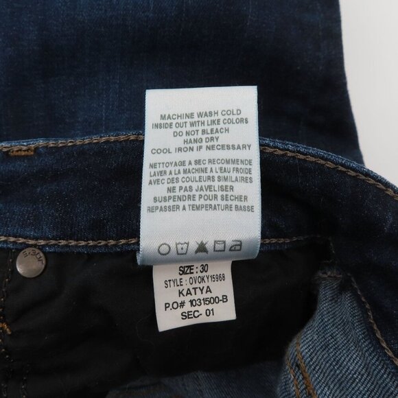 Joes Jeans Women 30 Katya Skinny Ankle Dark Blue Denim Jeans Cotton Blend Pocket - Picture 9 of 11